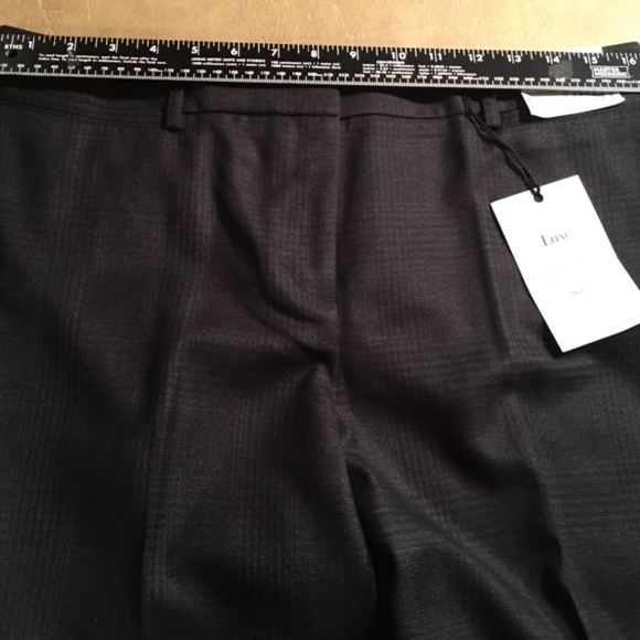 NEW YORK & COMPANY STRETCH 5th Ave. Pant, NWT, DARK GRAY GLEN PLAID, 8 TALL - Picture 4 of 8